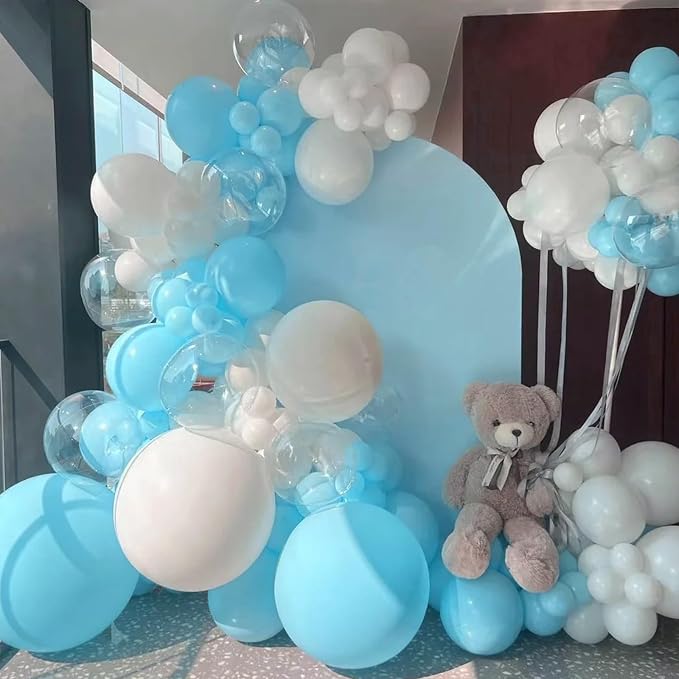 Voircoloria 130pcs Pale Aqua Balloons Garland Arch Kit, 18 12 10 5 Inch | - Image 5