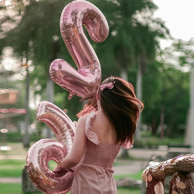 40 Inch Pink Number 3 Foil Balloon - Image 7