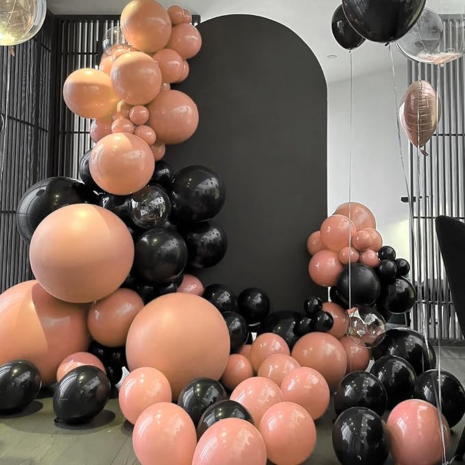 Voircoloria 105pcs Peach Party Latex Balloons, 12inch | - Image 4