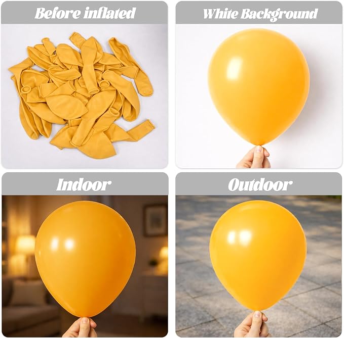 Voircoloria 105pcs Lemon Yellow Party Latex Balloons, 12inch | - Image 3