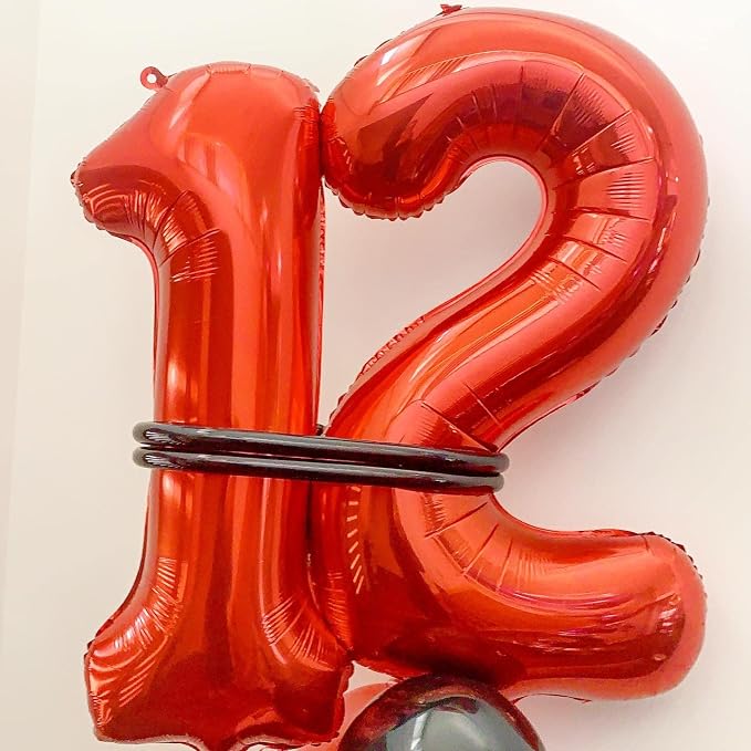40 Inch Red 45 Balloons Giant Number 45 Balloons Red 45 Birthday Balloons 45th - Image 4