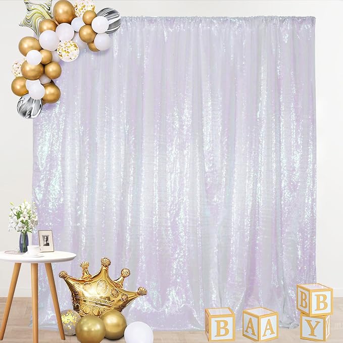 SquarePie 6x8ft Iridescent Sequin Backdrop, High Density Non-Transparent - Image 9