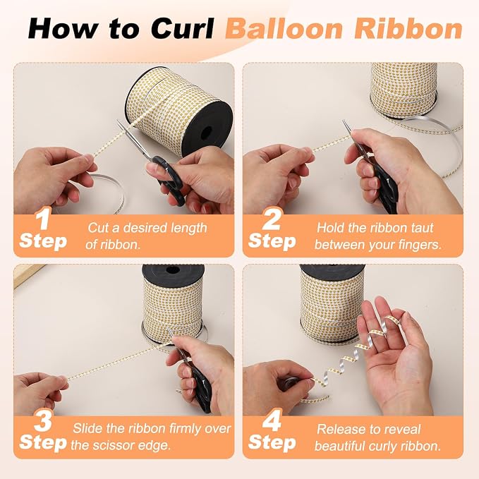 PATIKIL Glitter Curling Ribbon 100yds x 1/5" Plastic Balloon String Ribbon | - Image 4