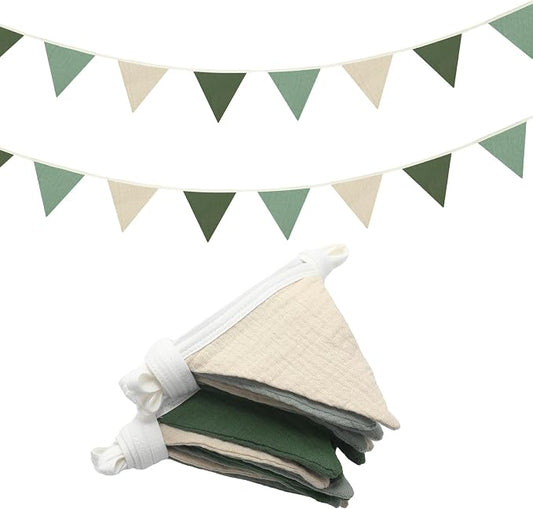 Oudain 2 Pcs Pennant Banner Flags Nursery Garland Triangle Bunting Flags by Oudain