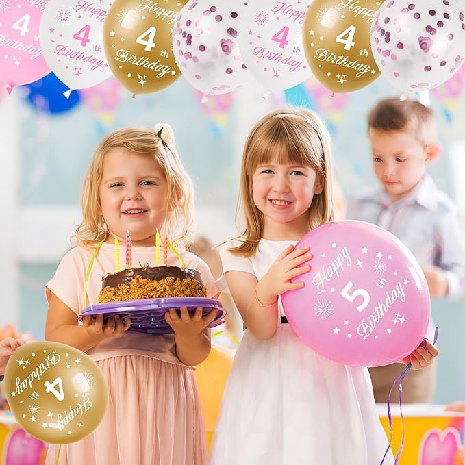 Pink 7th Birthday Balloons - Image 6