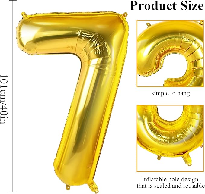 Number 78 Balloons for 78th Birthday Party Decorations, 0-100 Large No.78 - Image 2