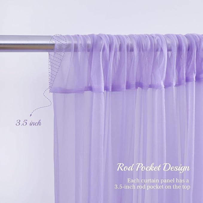 20x10ft Purple Tulle Backdrop Curtain - Image 5