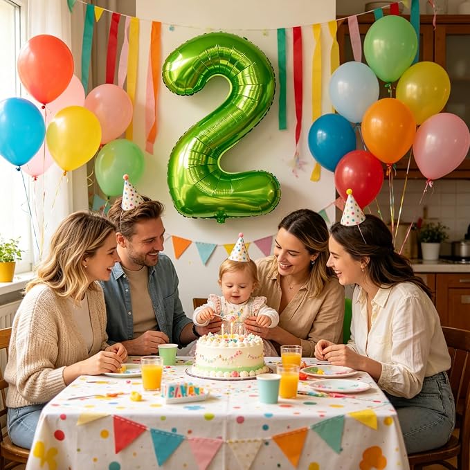 40 inch Number Balloon 0-9 Green Large Number 10 Balloons, Digital Balloons - Image 3