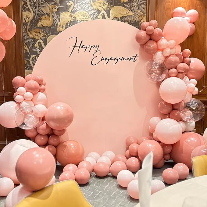 Voircoloria 130pcs Retro Pink Balloons Garland Arch Kit, 18 12 10 5 Inch | - Image 5