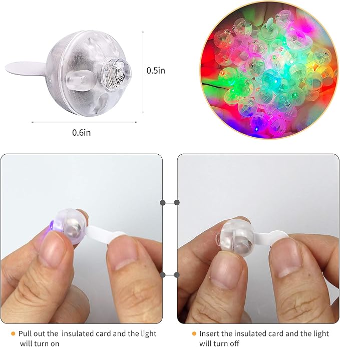 Aogist 50pcs Multicolor Balloon Lights, Long Standby Time Waterproof Twinkle - Image 3