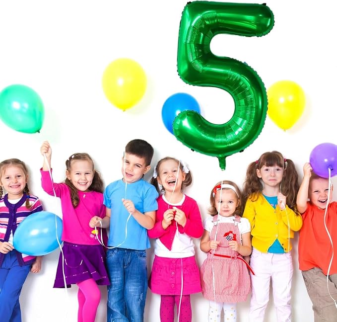 Green Number Balloons, 40 Inch Dark Green Balloon 2.2 Helium Balloon 2nd - Image 7