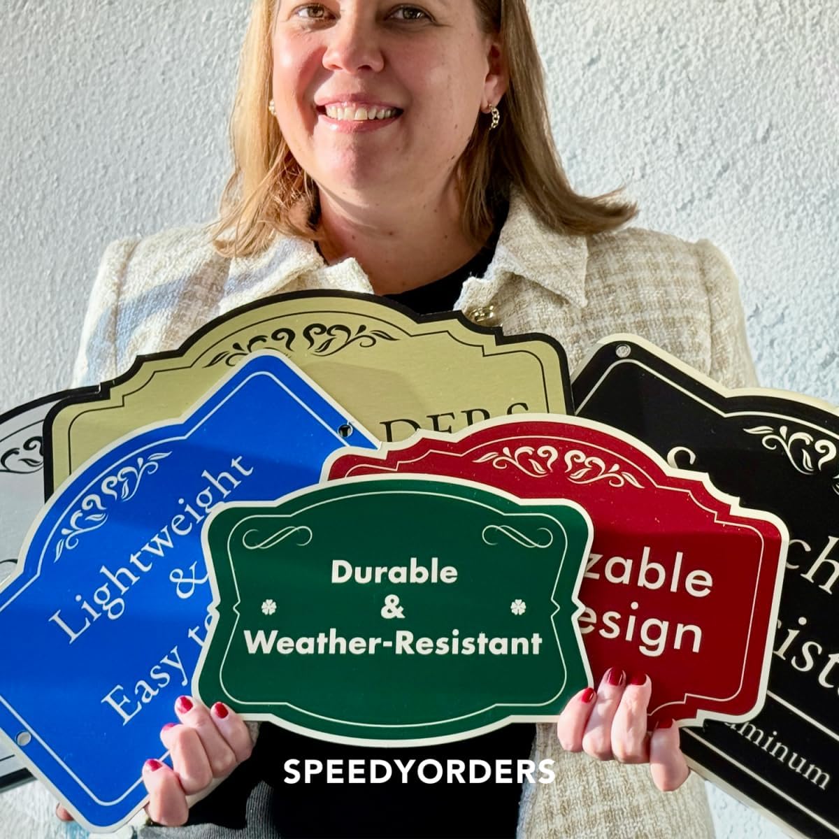 Custom Decorative Outdoor Metal Sign - Personalized Aluminum - Waterproof Driveway Sign, Black Charcoal 8x8 In