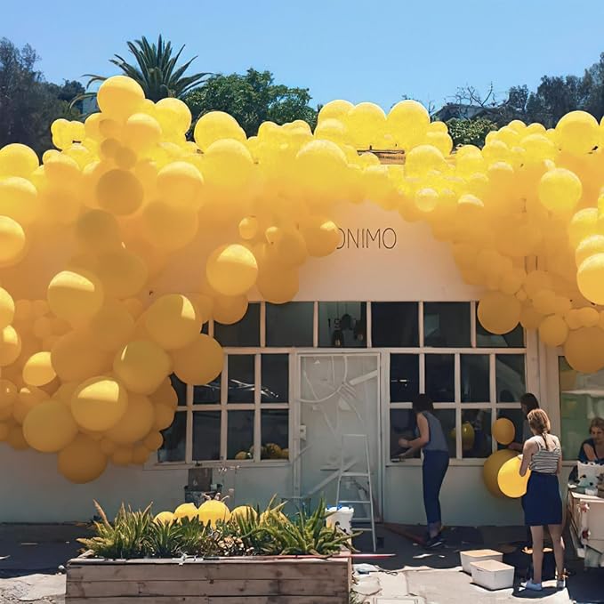 PartyWoo Mustard Yellow fall Latex Helium Birthday Balloons 50pcs | 12 Inch - Image 5