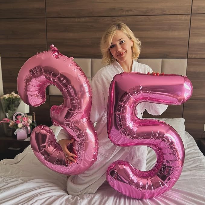 Pink 0 Balloon - Number Balloon 40 Inch, 0th Pink Birthday Decorations | Large - Image 9