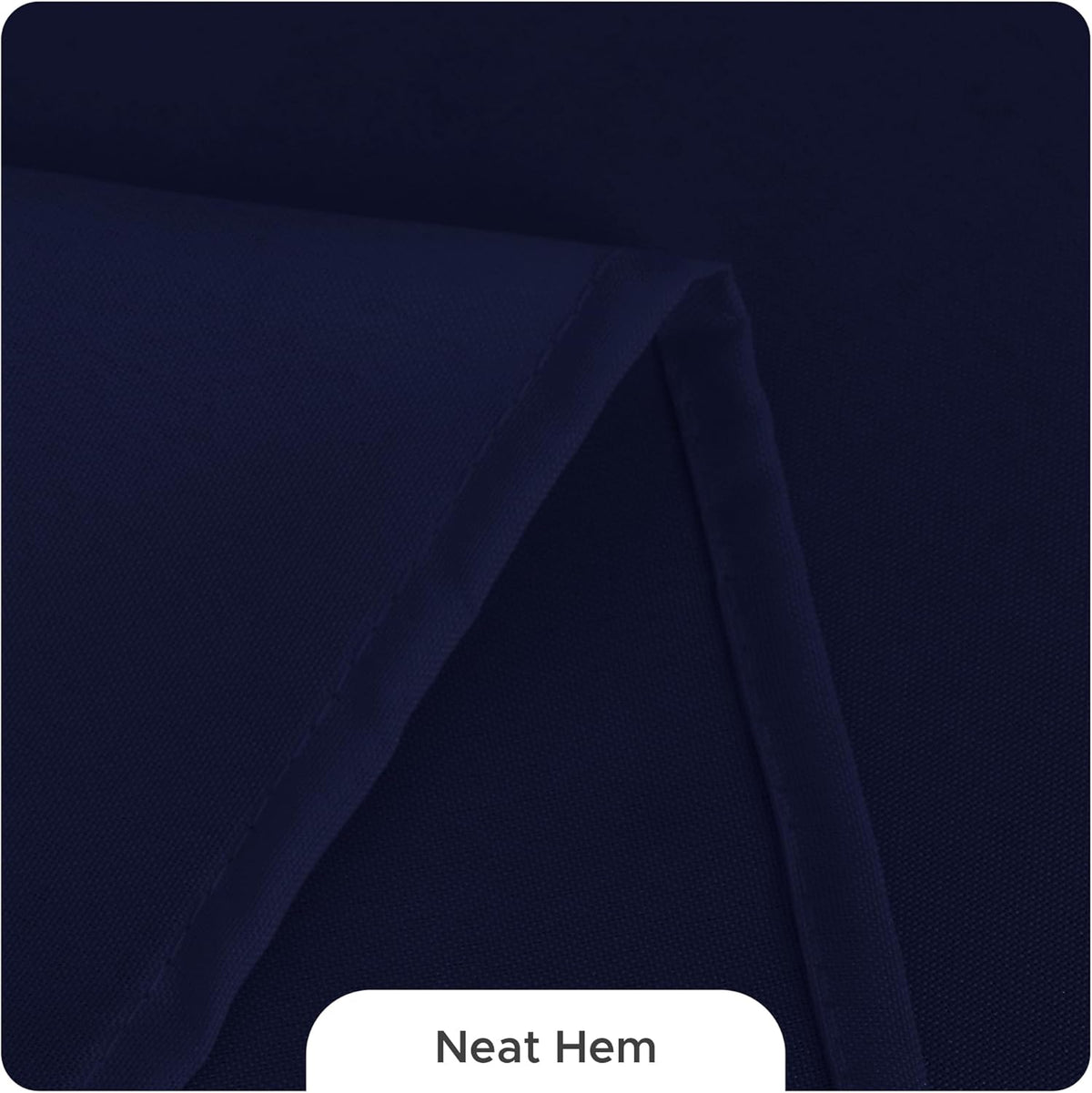 Fitable 8 Pack Rectangle Tablecloths: Stain Resistant Wrinkle Free Fabric Table Clothes, Washable Reusable Polyester Table Covers for Wedding Party Birthday Banquet Reception(Navy, 60x102 Inch)