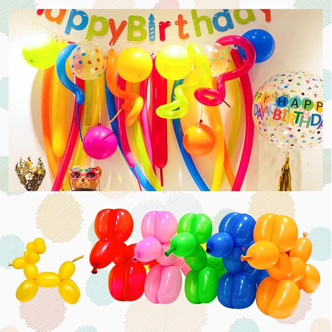 Long Orange Balloons Kit for Kids Party Decor - Image 3