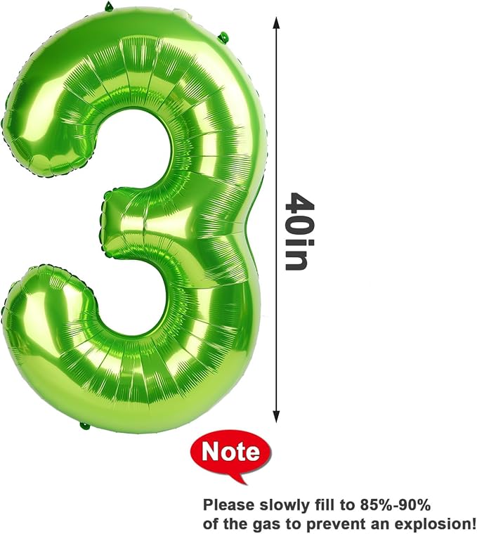 9 Balloon Number 40 Inch Light Green Balloons - Image 5