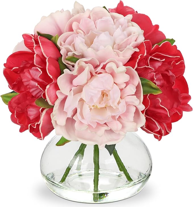 Hollyone Peonies Artificial Flowers by Hollyone
