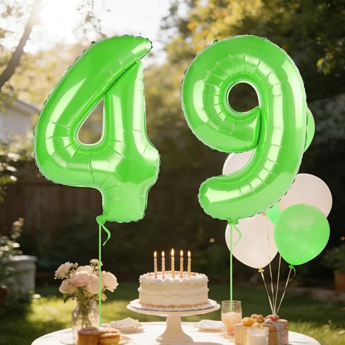 40 Inch Number 49 Balloons for 49th Birthday Party Decorations, 0-100 Fruit - Image 3