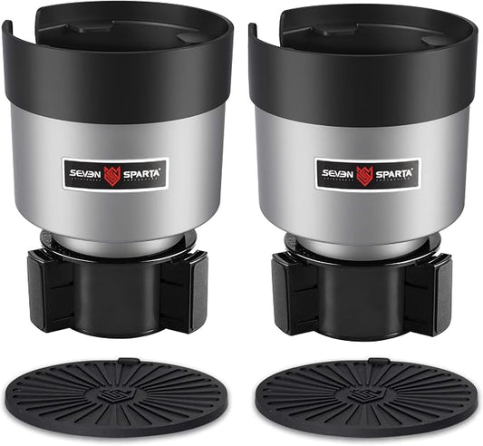 SEVEN SPARTA 2 Pack Car Cup Holder Expander Organizer Adjustable Base, by SevenSparta