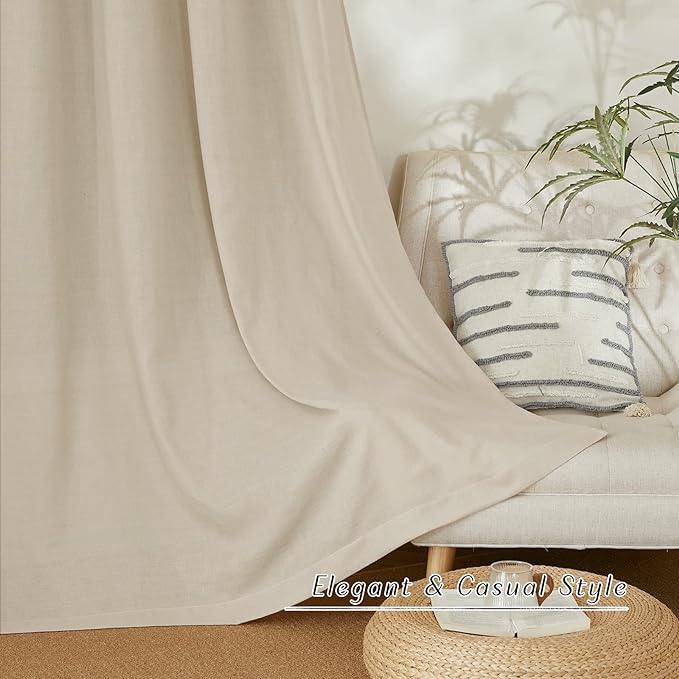 NICETOWN Flax Angora Linen Curtains - Image 3