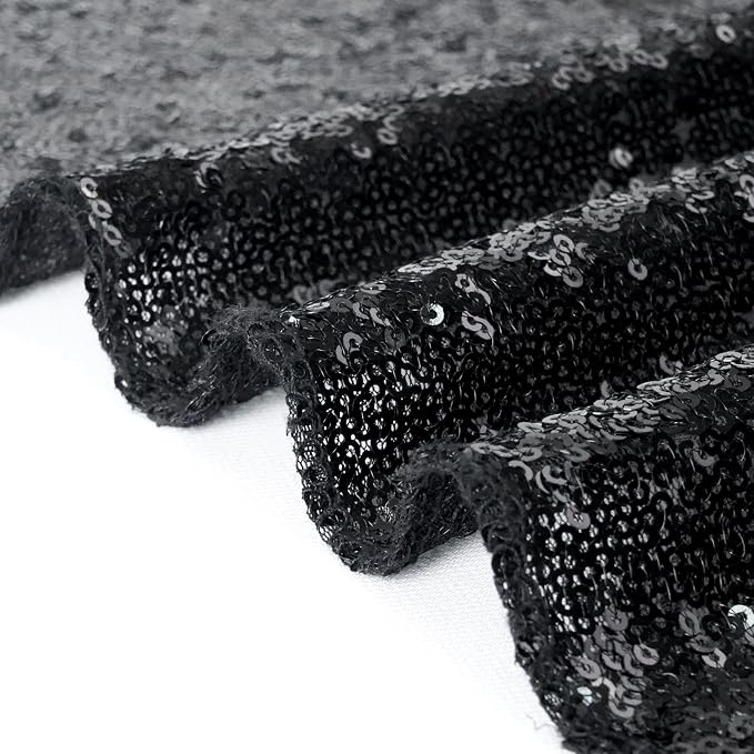 Eternal Beauty Black 3mm Sequin Backdrop 8x8 Ft - Image 8