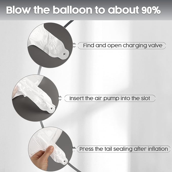 5 Balloon - White Birthday Number Balloons, 40 Inch Decorations Men Women | - Image 6