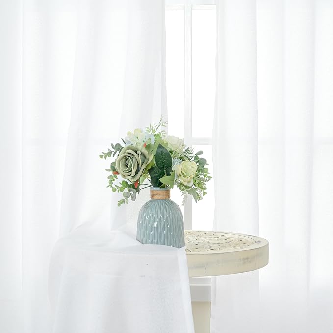 YoungsTex 80 Inch Length White Curtains - Image 3