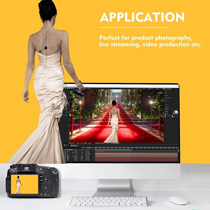 Yellow Photography Backdrop for Photoshoot, Fabric 5x7ft | Versatile Studio - Image 3