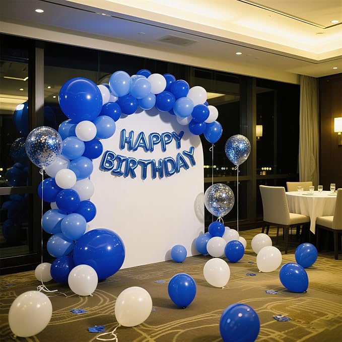 Blue Balloons Blue Party Decorations 10 Pack 36 inch Round Royal Blue Balloons - Image 6