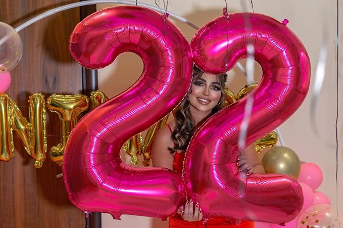 Hot Pink Number 0 Balloon 40 Inch - Image 7