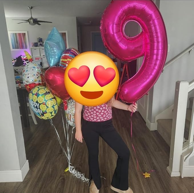 Number Balloons 9 Balloon Hot Pink - Image 4