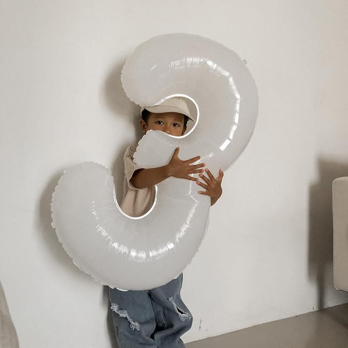 White Number 5 Balloon 40 Inch - Image 3