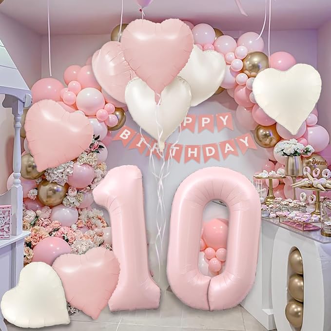 Pink 21 Balloon Number Pastel Pink 21st Birthday Party Decorations - Image 5