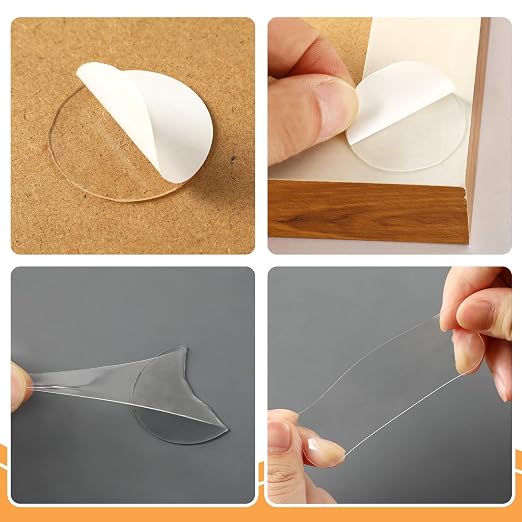 JANYUN 1500 Pcs Sticky Dots, 20 mm Clear Sticky Tack Adhesive Stickers | - Image 4