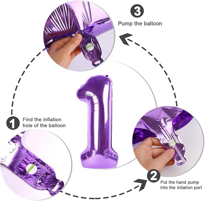 Number Balloon Purple Number 14 - Image 6