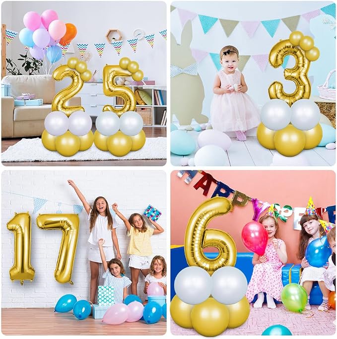 OFFCUP Number 16 Balloons 40 Inch, Big Jumbo Number Balloon Celebration Party - Image 7