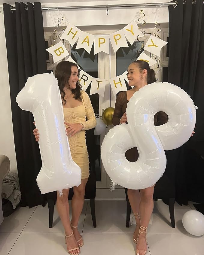 White 8 Balloon - Image 2