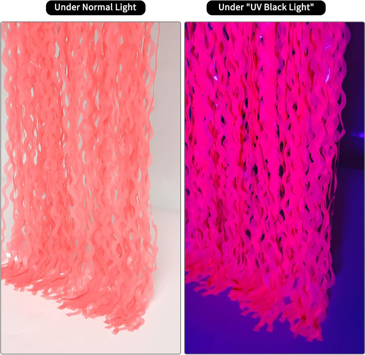 Wavy 4 Pack Watermelon Red Foil Curtain Backdrop - 3.3X.6.6ft Metallic Tinsel Foil Fringe Curtains Photo Booth Props for Birthday Wedding Engagement Holiday Celebration Party Decorations