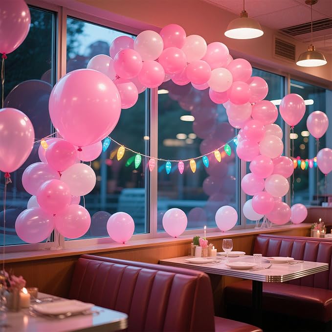 Pink Balloons Pink Birthday Decorations 10 Pack 36 inch Round Gender Reveal - Image 6