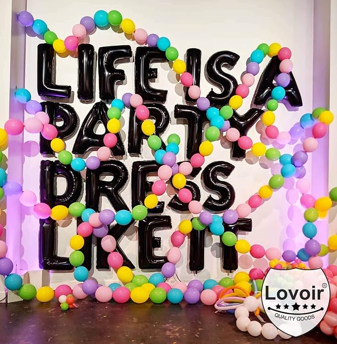 Lovoir 40 Inch Large Black Letter T Balloons Big Size Jumbo Mylar Foil Helium - Image 3