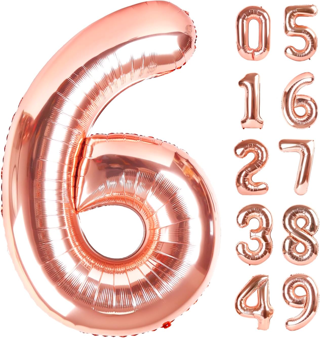 2026 number balloon golden rose