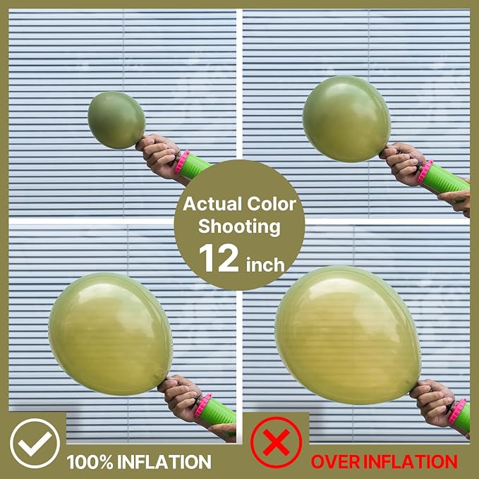 PartyWoo Sage Green Balloons 100pcs Olive Boho Green Color 12 Inch | Balloons - Image 4