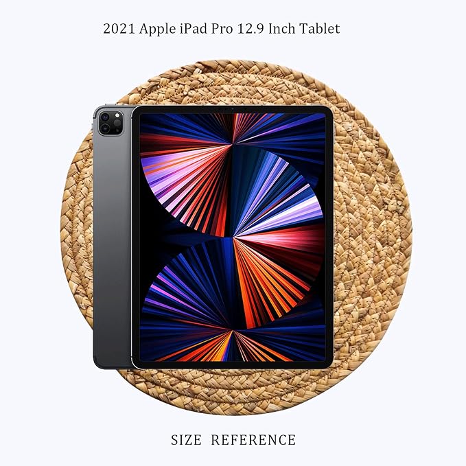Round Woven Placemats Set of 4, Natural Water Hyacinth Place mats, 13.5 Inch - Image 9