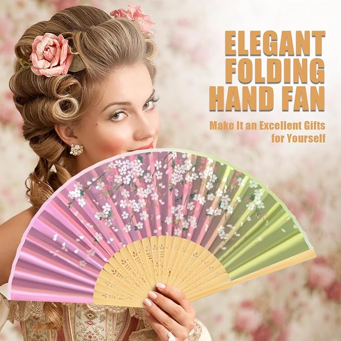 WEARXI Handheld Fan, Chinese Folding Fan - Image 4