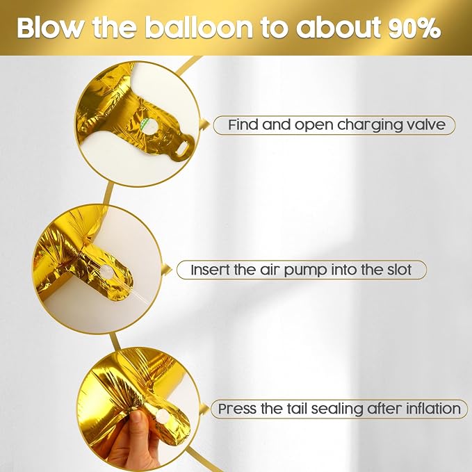 14 Balloon - Gold Birthday Number Balloons, 40 Inch Decorations Men Women | - Image 6