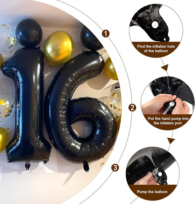 Number Balloons Black 5 Balloon 40 inch - Image 6