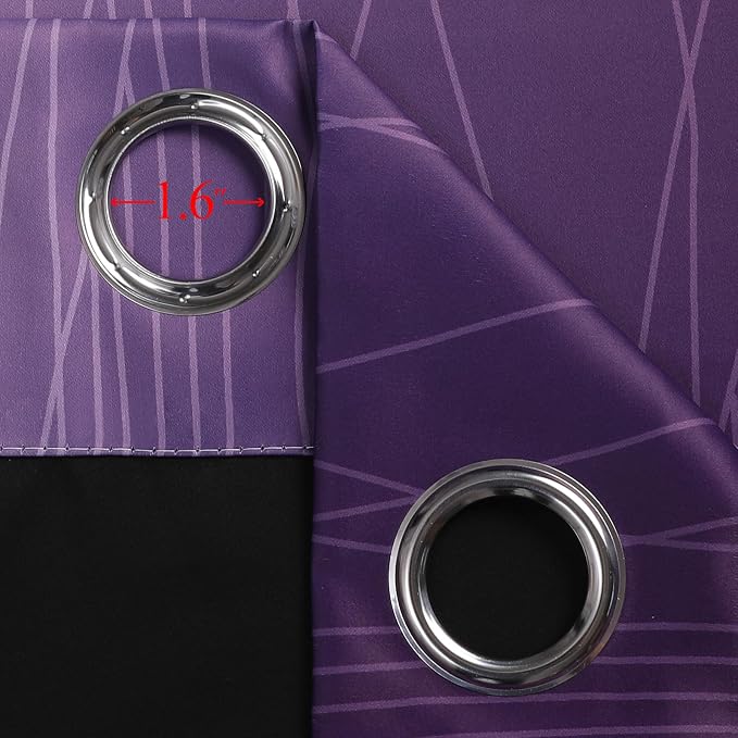 Black and Purple Ombre Blackout Curtains - Image 7