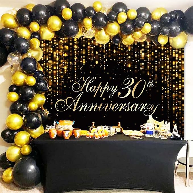 Happy 30th Anniversary Backdrop - Image 3