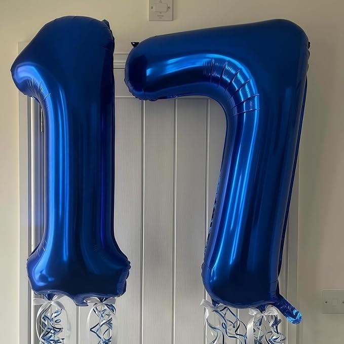 Navy Blue 5 Balloon Number, 40 Inch Number 5 Balloon Big Dark Blue 5 Foil Mylar - Image 7